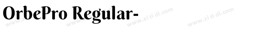 OrbePro Regular字体转换